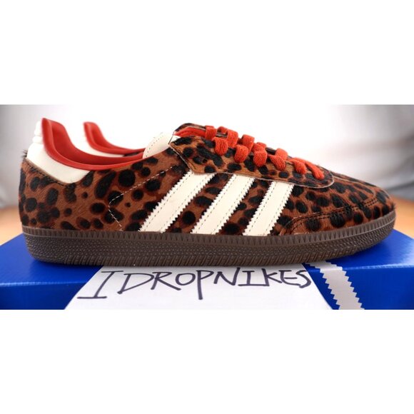 Adidas Samba OG Red Leopard Women's Shoes - Picture 7 of 10